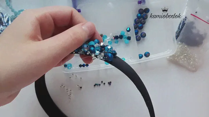 Процесс вышивки ободка 💎 ручная работа от kami ♡ #ободоксвоимируками #ободокручнойработы #ободок