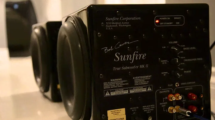 Sunfire True Subwoofer MK II Bass Test