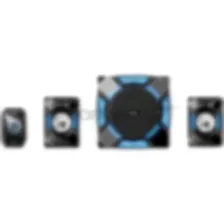 Компьютерные игровые колонки Genius SW-G2.1 1200, 100-240В,36Вт (Сабвуфер: 24Вт, Сателлиты: 6Втx2), мощные басы, синяя подстветка, блок управления, разъем