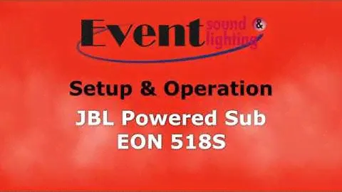 Активный сабвуфер JBL EON 618S и 518S – Настройка и работа