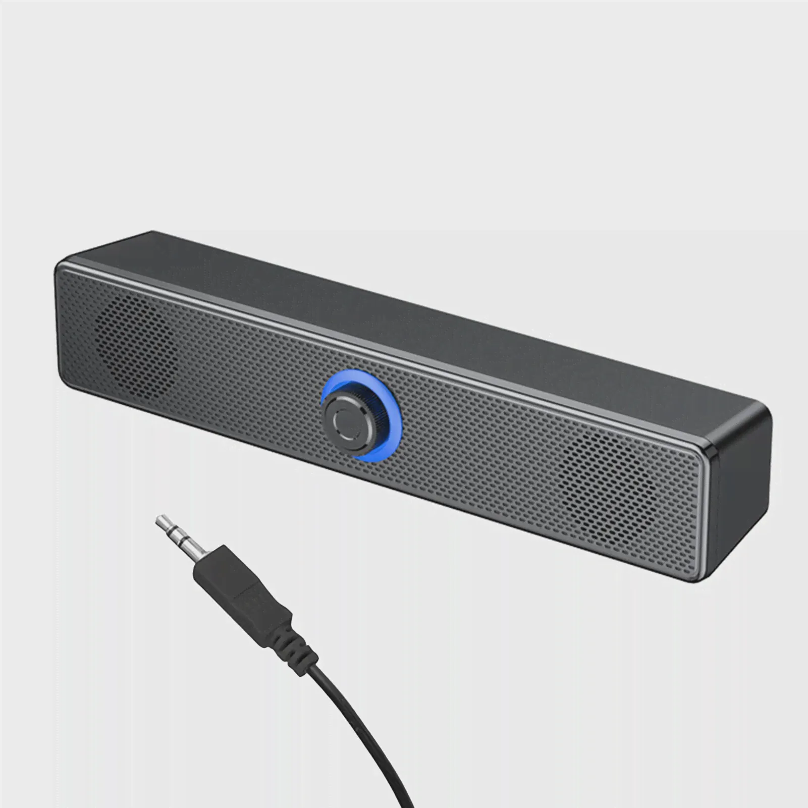 USB-сабвуфер для ноутбука, телевизора, компьютера, колонки, Черный проводной, для домашнего кинотеатра, игр, объемный звук 4D (art.: 3920bfee3cdb8)-2