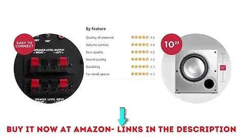 Polk Audio PSW10 10" Powered Subwoofer- Power Port Technology Easy Setup with Home Theater Systems.
