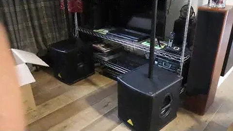 Behringer Eurolive B1200D Active subwoofer unboxing ,setup and testing