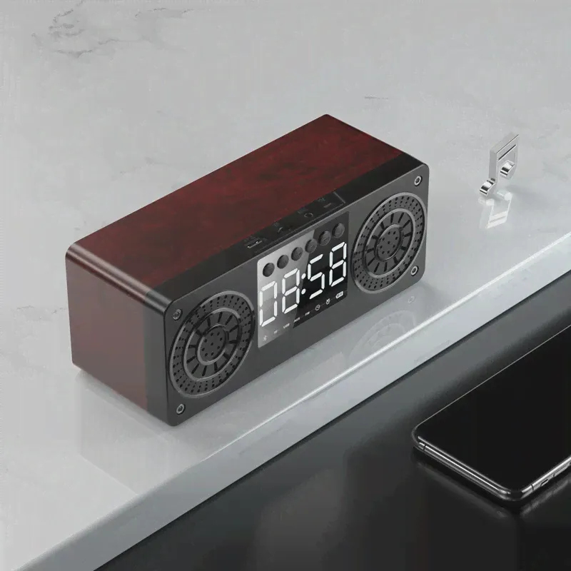 Стерео сабвуфер Bluetooth-динамик FM-радио портативный динамик s Mp3 Play Super Bass громкий динамик Колонка для компьютера коричневый (art.: 3920b6b5f5fb5)-4