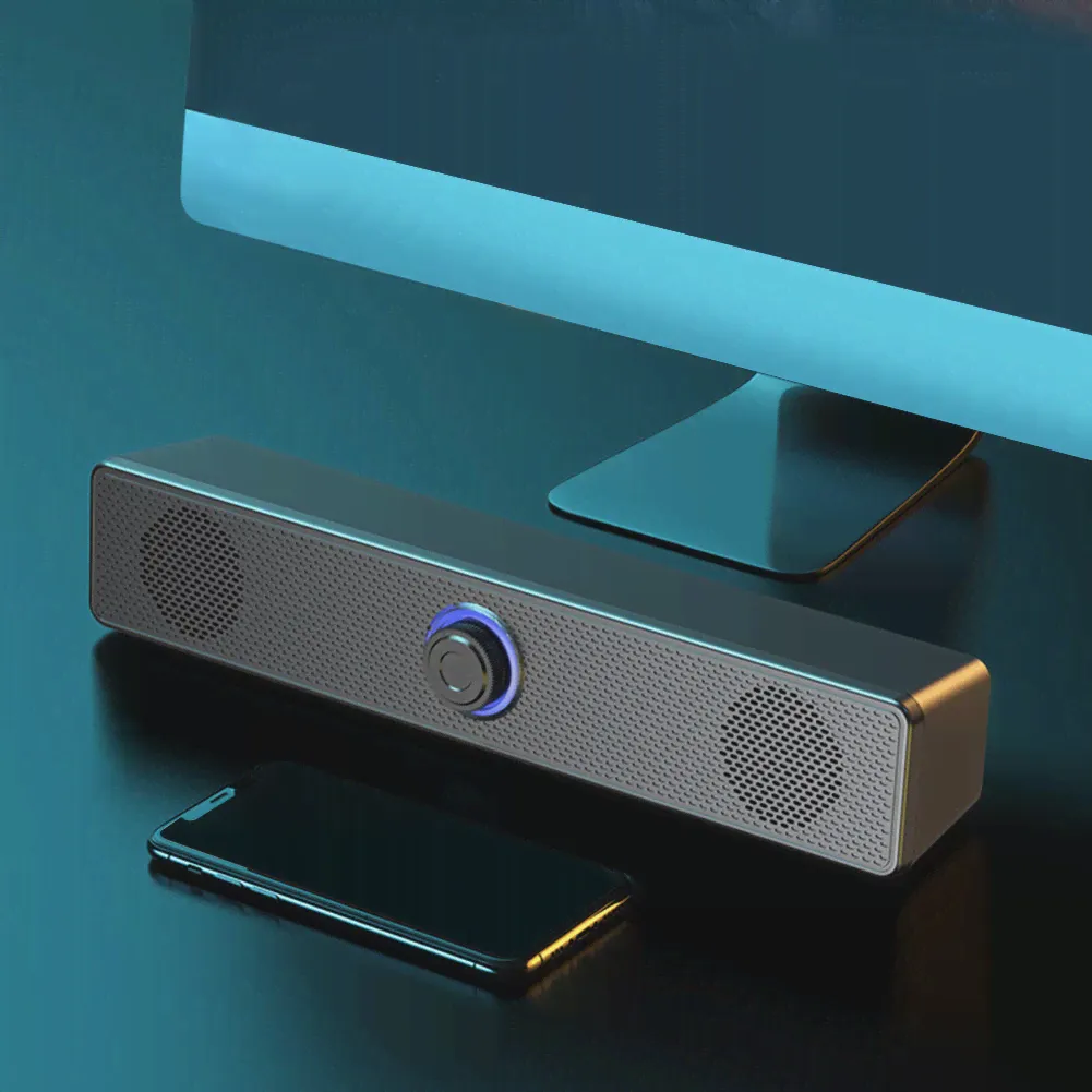 USB-сабвуфер для ноутбука, телевизора, компьютера, колонки, Черный проводной, для домашнего кинотеатра, игр, объемный звук 4D (art.: 3920bfee3cdb8)-3